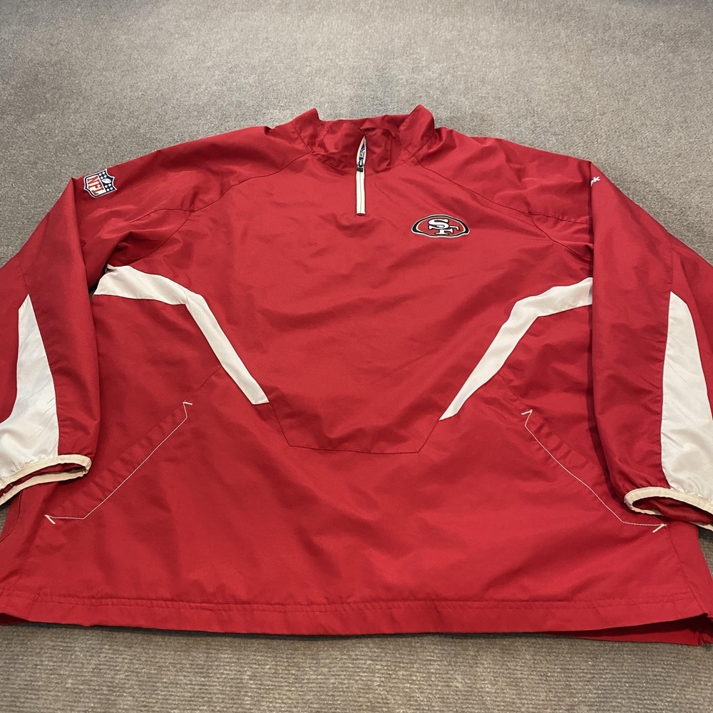 YTG San Francisco 49ers Jacket Mens 2XL Red NFL Football Reebok Y2K Pullover